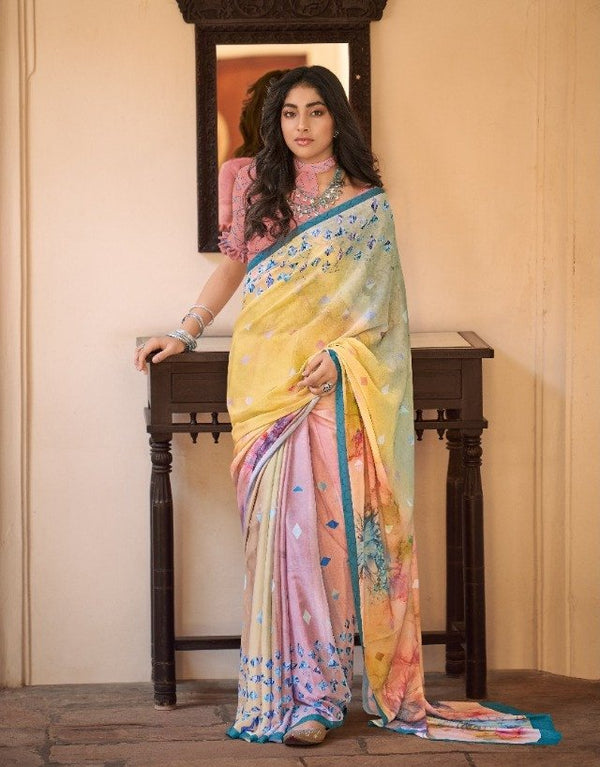 Palav Palav Collection P1176 Multicolor Unique Fancy Fabric Saree