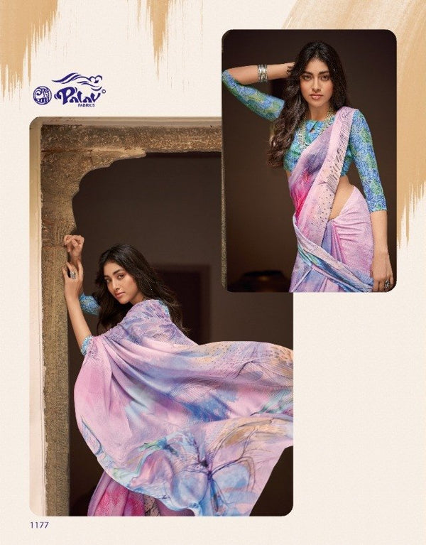 Palav Palav Collection P1177 Multicolor Unique Fancy Fabric Saree