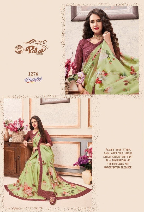 Palav Palav Collection P1276 Green Unique Fancy Fabric Saree