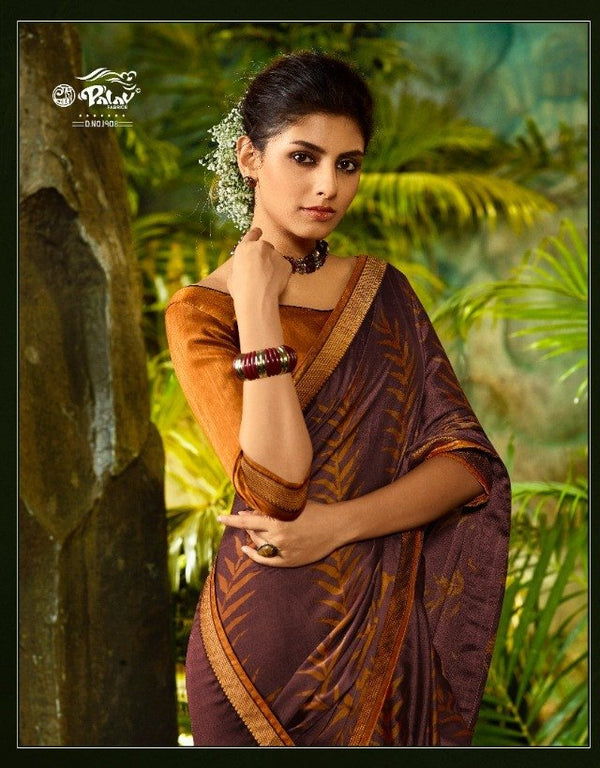 Palav Palav Collection P1908 Brown Unique Fancy Fabric Saree