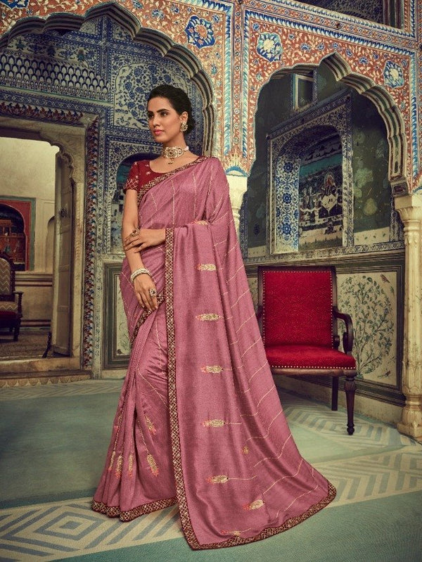 Palav Palav Collection P2227 Purple Unique Fancy Fabric Saree