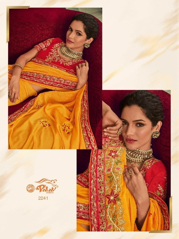 Palav Palav Collection P2241 Yellow Unique Fancy Fabric Saree