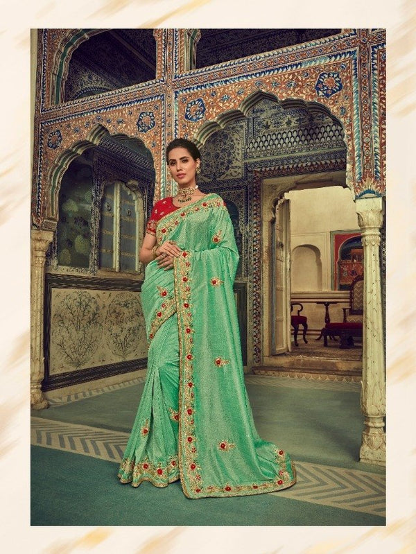 Palav Palav Collection P2242 Green Unique Fancy Fabric Saree
