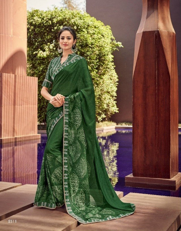 Palav Palav Collection P2311 Green Unique Fancy Fabric Saree