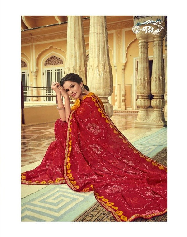 Palav Palav Collection P2709 Maroon Unique Fancy Fabric Saree