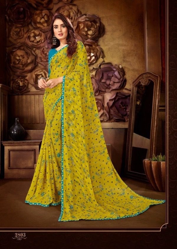 Palav Palav Collection P2803 Yellow Unique Fancy Fabric Saree