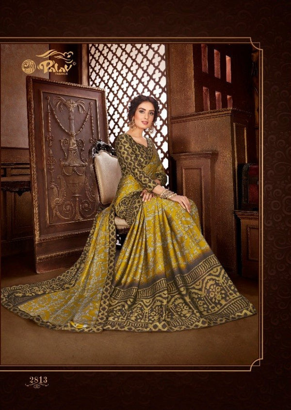 Palav Palav Collection P2813 Yellow Unique Fancy Fabric Saree