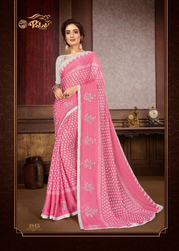 Palav Palav Collection P2815 Pink Unique Fancy Fabric Saree