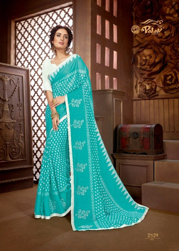 Palav Palav Collection P2820 Blue Unique Fancy Fabric Saree