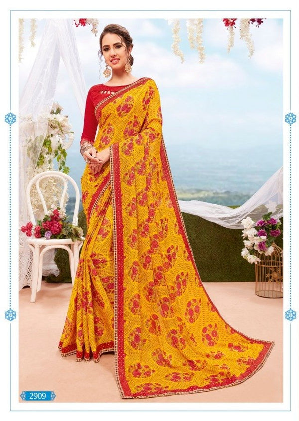 Palav Palav Collection P2909 Yellow Unique Fancy Fabric Saree