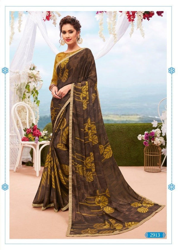 Palav Palav Collection P2913 Brown Unique Fancy Fabric Saree