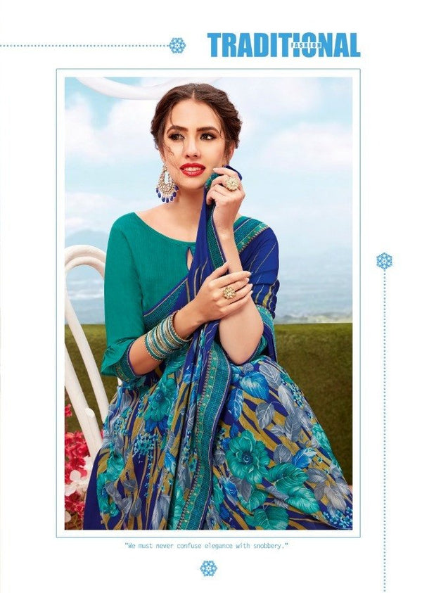 Palav Palav Collection P2917 Blue Unique Fancy Fabric Saree