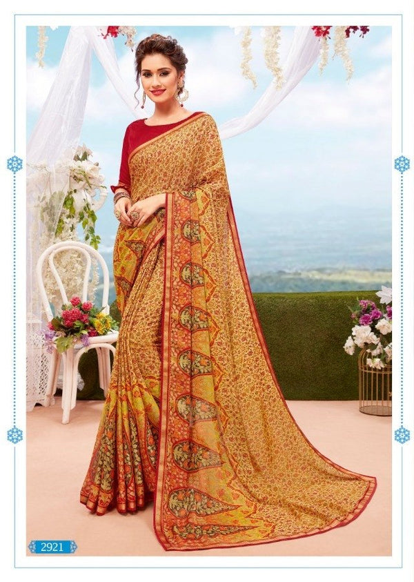 Palav Palav Collection P2921 Cream Unique Fancy Fabric Saree