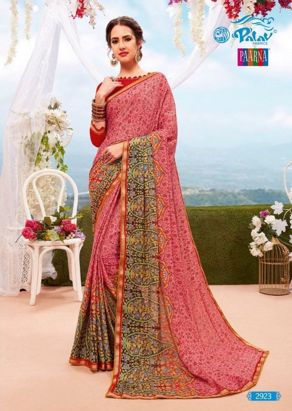 Palav Palav Collection P2923 Pink Unique Fancy Fabric Saree