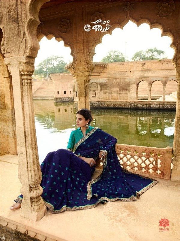 Palav Palav Collection P5752 Blue Unique Fancy Fabric Saree