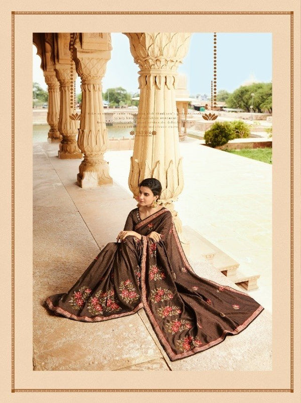 Palav Palav Collection P5854 Brown Unique Fancy Fabric Saree