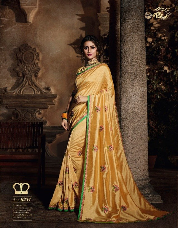 Palav Palav Collection P6254 Yellow Unique Fancy Fabric Saree