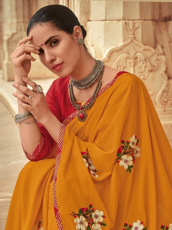 Palav Palav Collection P6560 Yellow Unique Fancy Fabric Saree