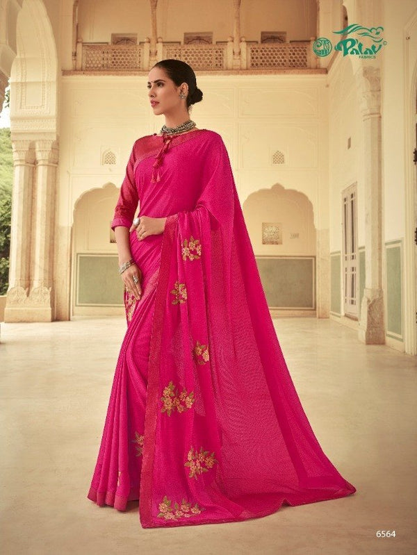 Palav Palav Collection P6564 Pink Unique Fancy Fabric Saree