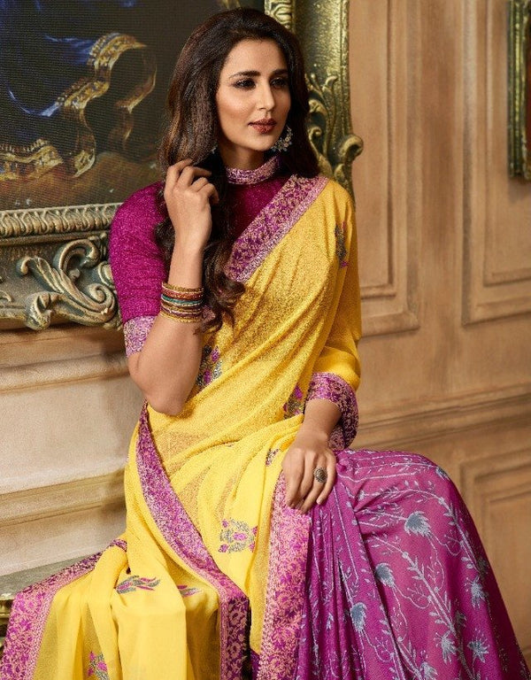 Palav Palav Collection P689 Multicolor Unique Fancy Fabric Saree