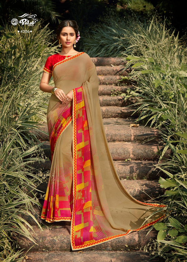 Palav Parna 28 P4306 Multicolor Georgette Saree