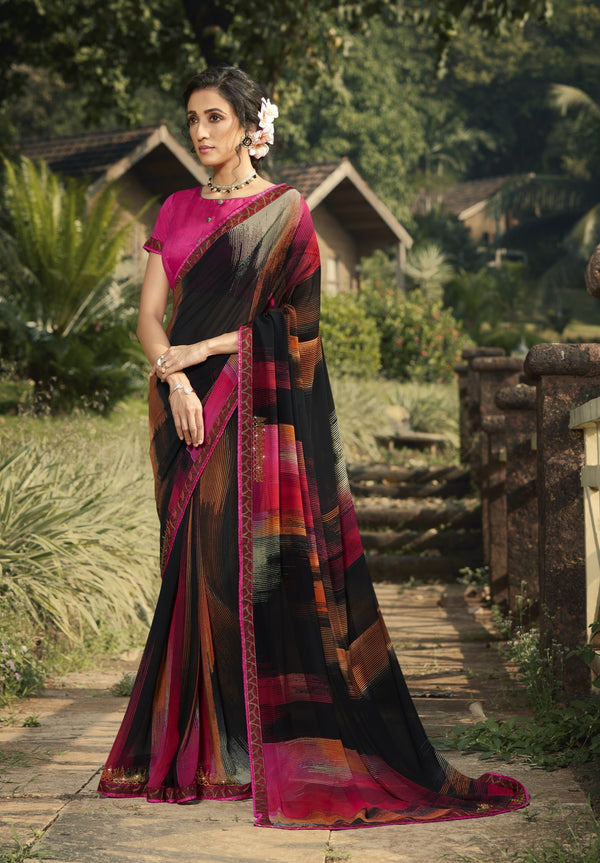 Palav Parna 31 P4604 Multicolor Georgette Saree