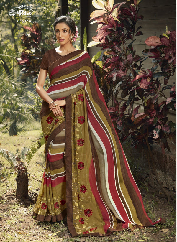 Palav Parna 31 P4607 Multicolor Georgette Saree