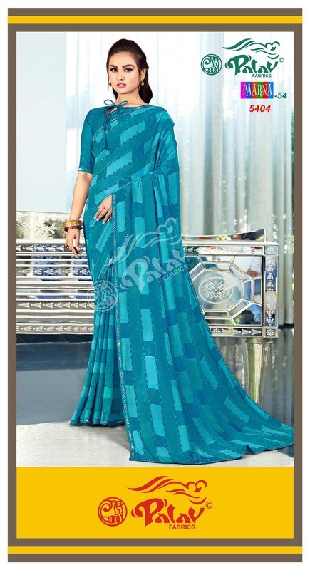 Palav Parna Mix P5404 Blue Georgette Saree