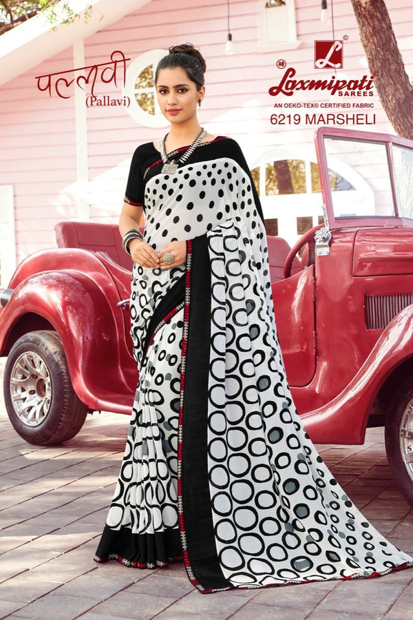 Laxmipati Pallavi 6219 Black Georgette Saree