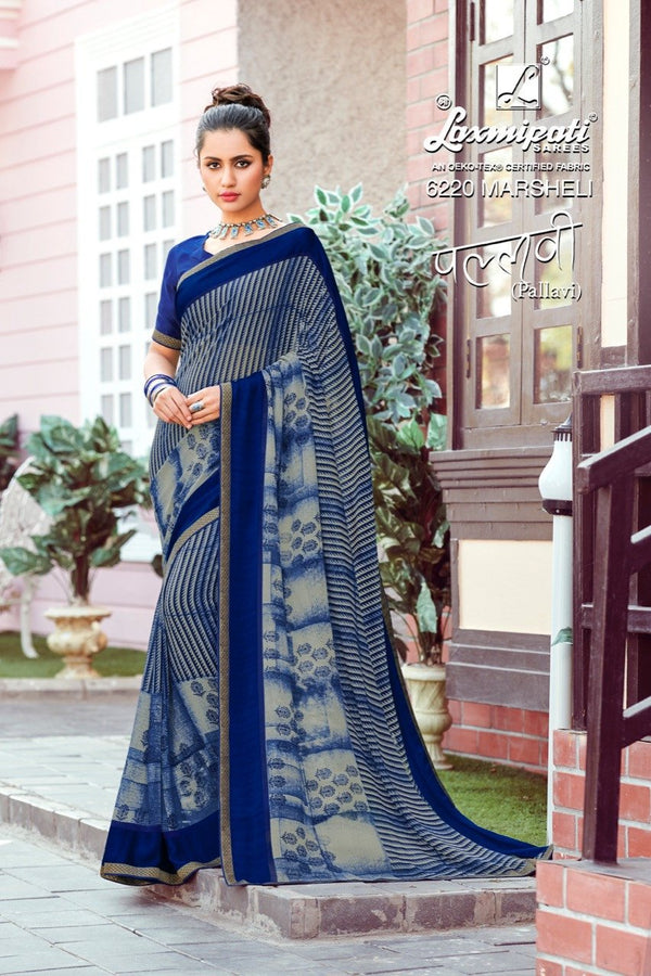 Laxmipati Pallavi 6220 Multicolor Georgette Saree