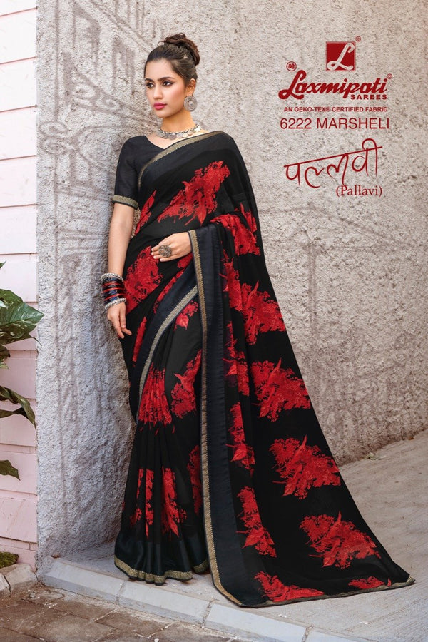 Laxmipati Pallavi 6222 Multicolor Georgette Saree