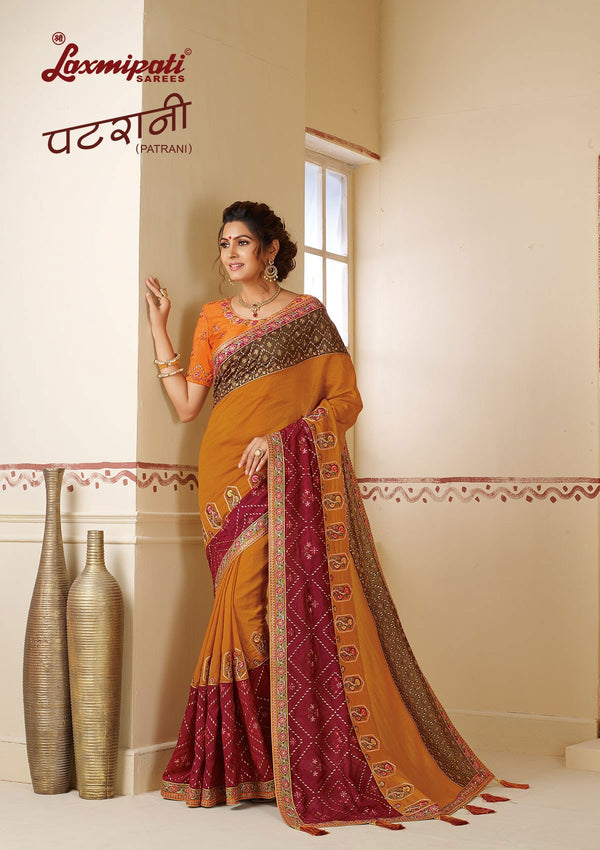 Laxmipati Patrani 6112 Multicolor Butter-Bhagalpuri Silk Saree