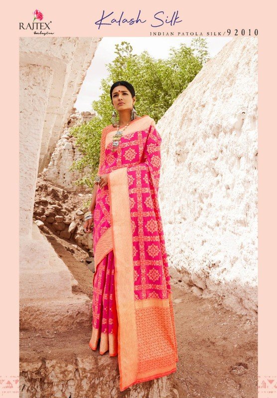 Rajtex Kalash 920010 Pink Silk Saree