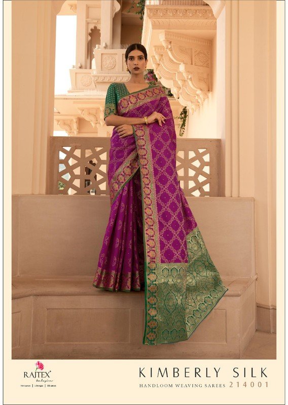 Rajtex Kimberly 214001 Violet Silk Saree