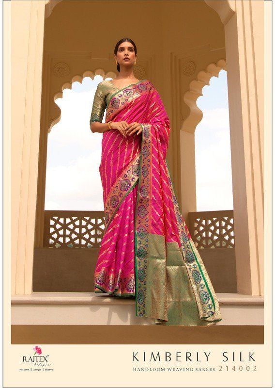 Rajtex Kimberly 214002 Pink Silk Saree