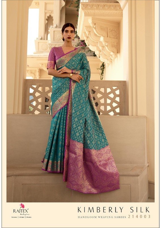 Rajtex Kimberly 214003 Blue Silk Saree