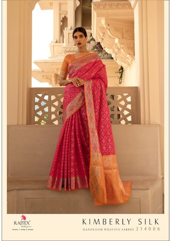 Rajtex Kimberly 214006 Pink Silk Saree