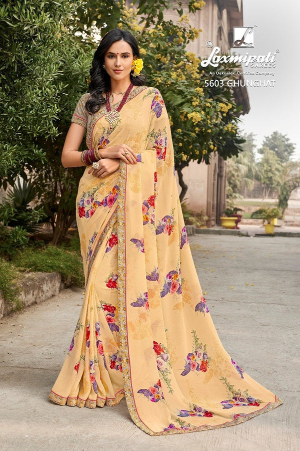 Laxmipati Rangrachi 5603 Multicolor Georgette Saree