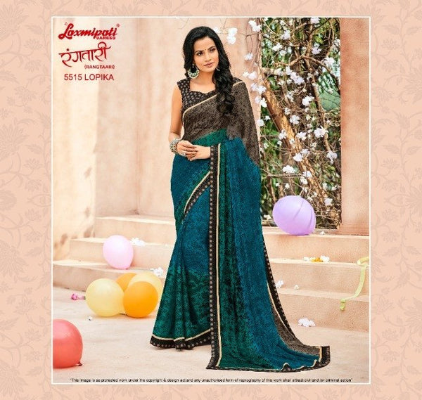 Laxmipati Rangtari 5515 Multicolor Chiffon Saree