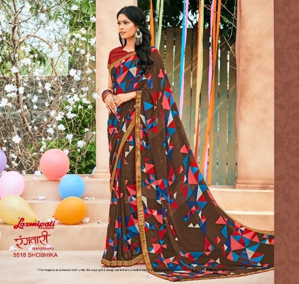 Laxmipati Rangtari 5516 Multicolor Georgette Saree