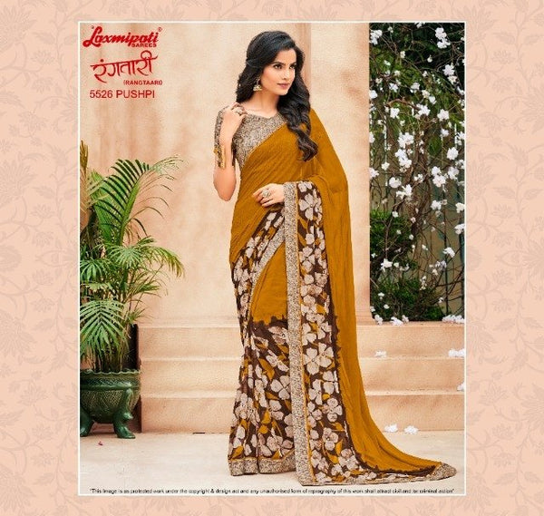 Laxmipati Rangtari 5526 Multicolor Chiffon Saree