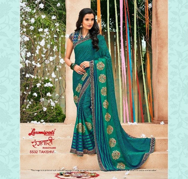 Laxmipati Rangtari 5532 Multicolor Brasso Saree