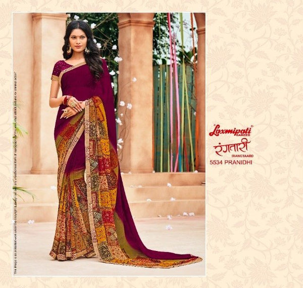 Laxmipati Rangtari 5534 Multicolor Georgette Saree