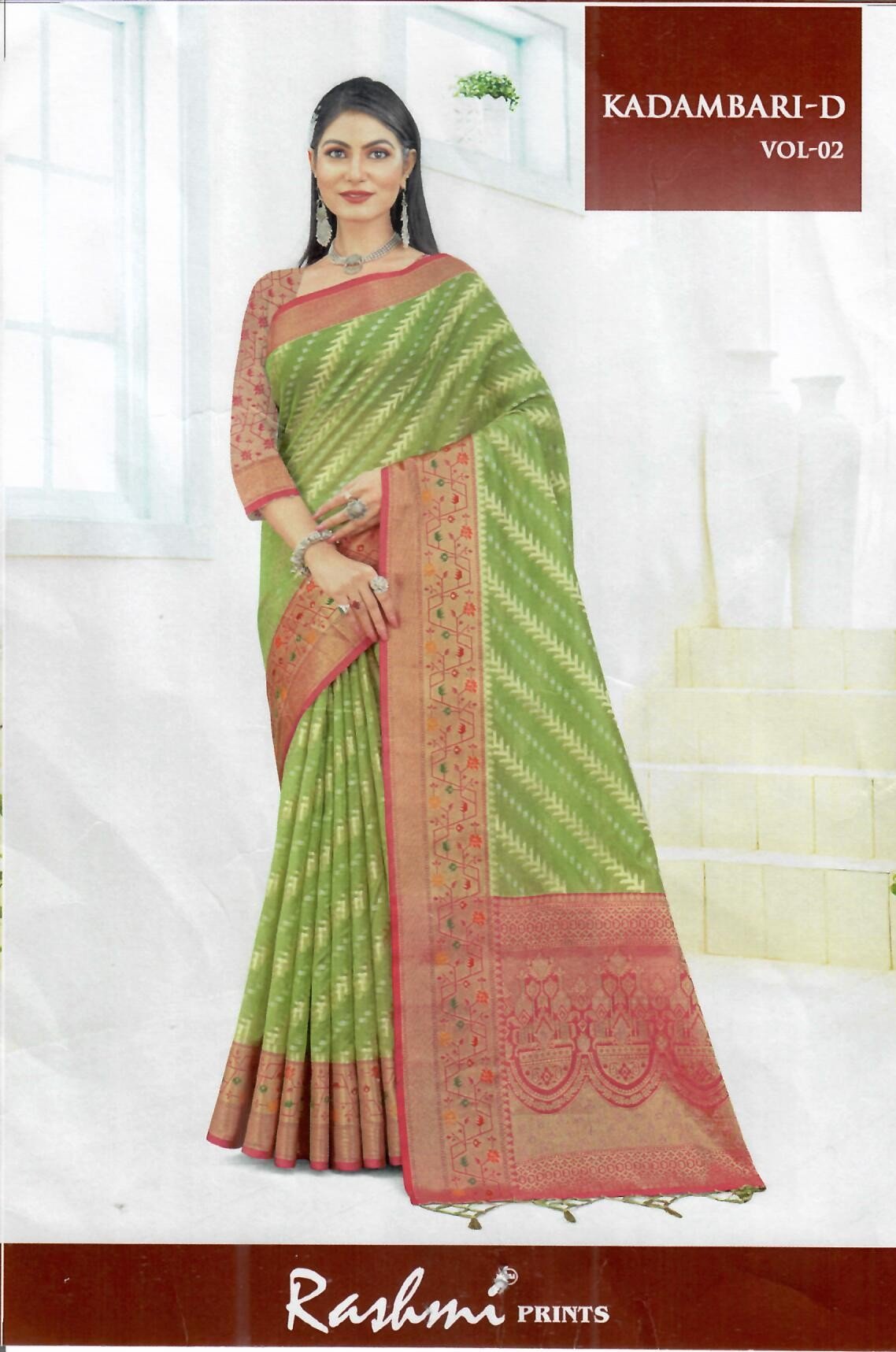 Green Handloom Phulia Cotton Saree - kashtii.in