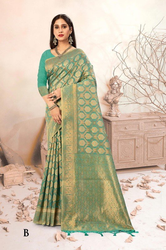 Rashmi Prints Mansi Silk00 Rp-Ms10-B Green Silk Saree