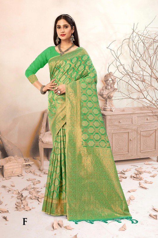 Rashmi Prints Mansi Silk00 Rp-Ms10-F Green Silk Saree