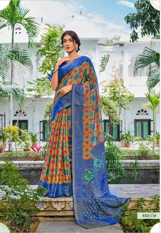 Rashmi Prints Meera-3 Rp-M8833 Multicolor Brasso Saree