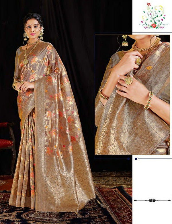 Rashmi Prints Pallavi Rp-P-F Grey Silk Saree