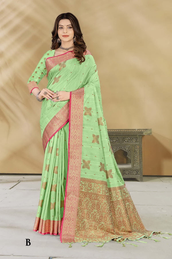 Rashmi Prints Sahi Libas-21 Rp-Sl21-B Green Cotton Silk Saree