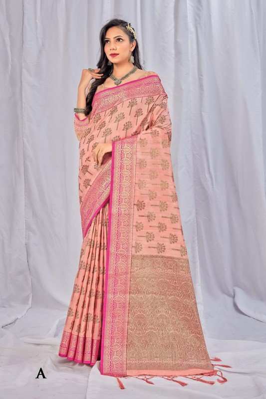 Rashmi Prints Sahi Libas-24 Rp-Sl24-A Pink Cotton Silk Saree